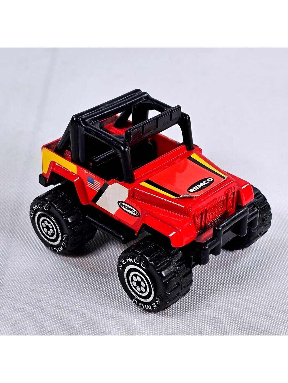 Vintage Remco Diecast Monster Truck Red Off Road Jeep Style Toy Vehicle